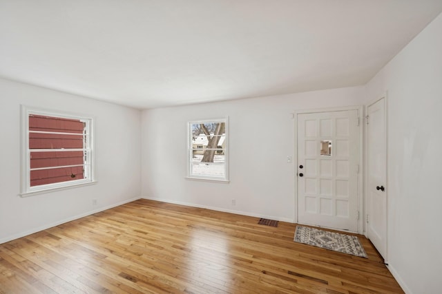 entrance foyer featuring light hardwood / wood-style flooring