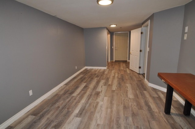 hall featuring hardwood / wood-style floors