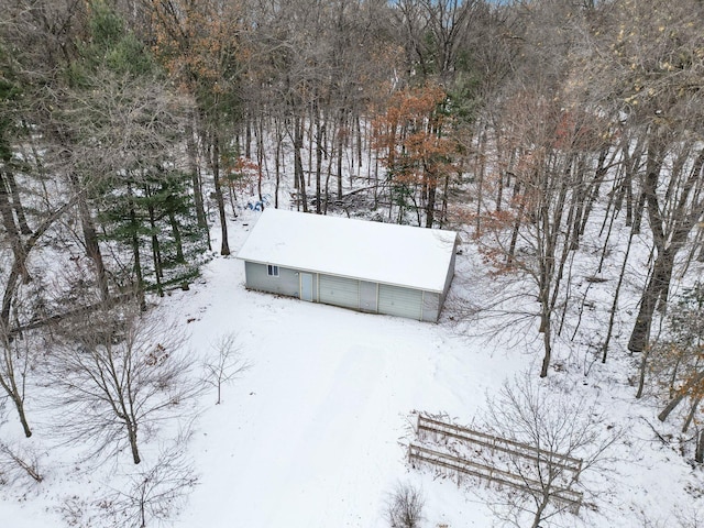 view of snowy aerial view