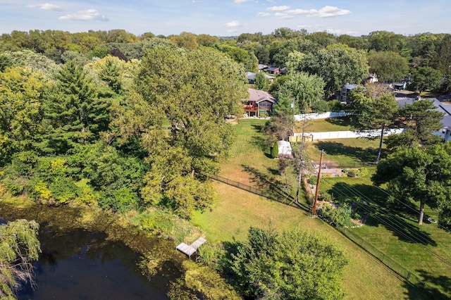 bird's eye view with a forest view