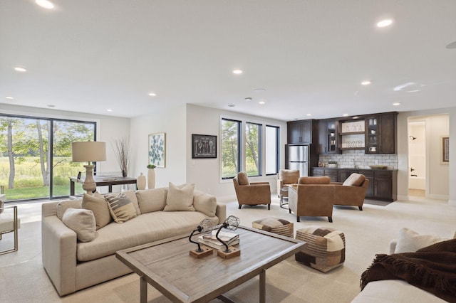 view of carpeted living room