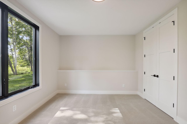 view of carpeted spare room