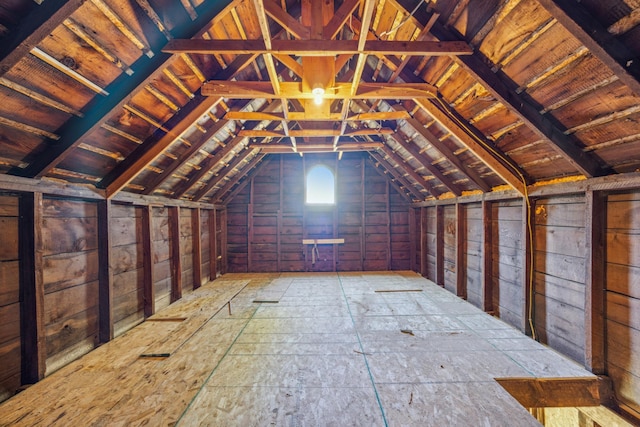 view of attic