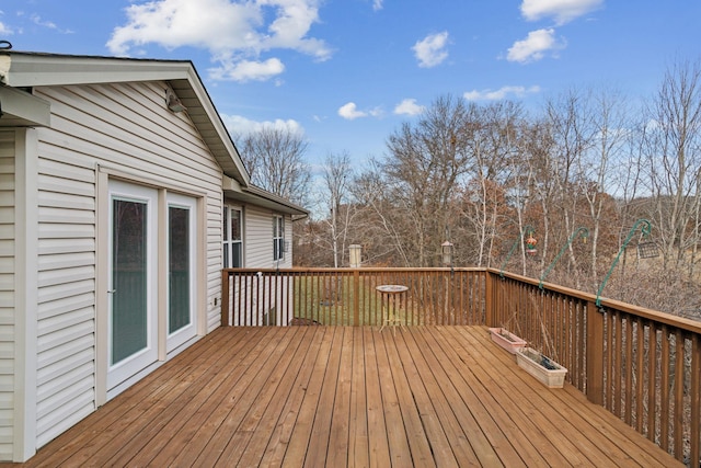 view of wooden terrace