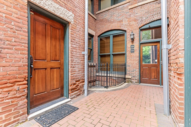 doorway to property featuring a porch