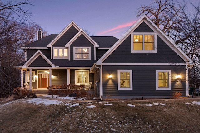 craftsman-style home featuring a porch