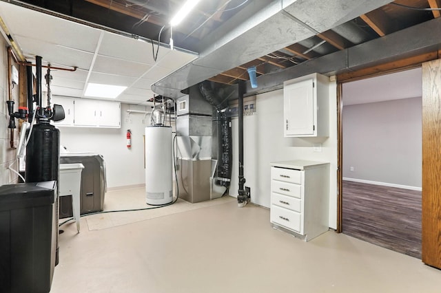 8385 Pleasant View Dr, Mounds View, MN 55112 - finished basement featuring water heater and heating unit