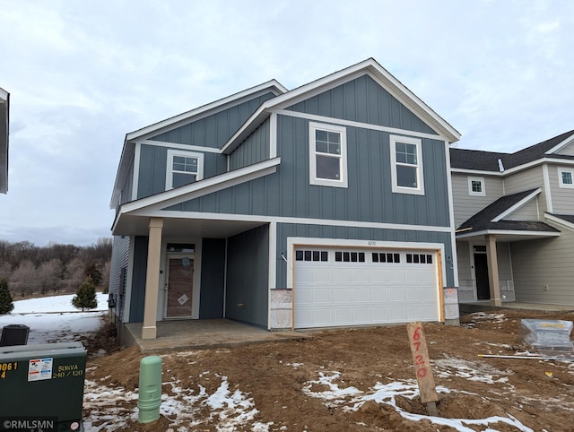 view of front of home featuring a garage