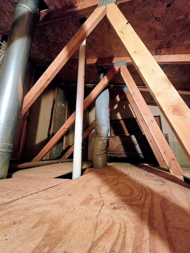 view of attic