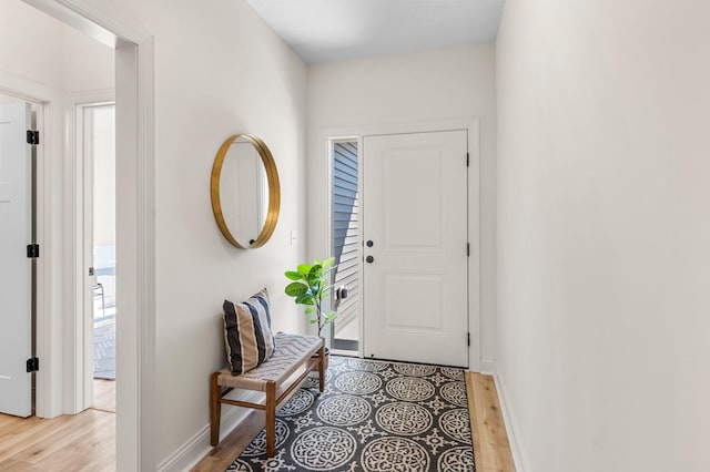 entrance foyer featuring light hardwood / wood-style flooring