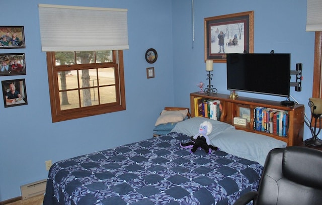 bedroom featuring baseboard heating