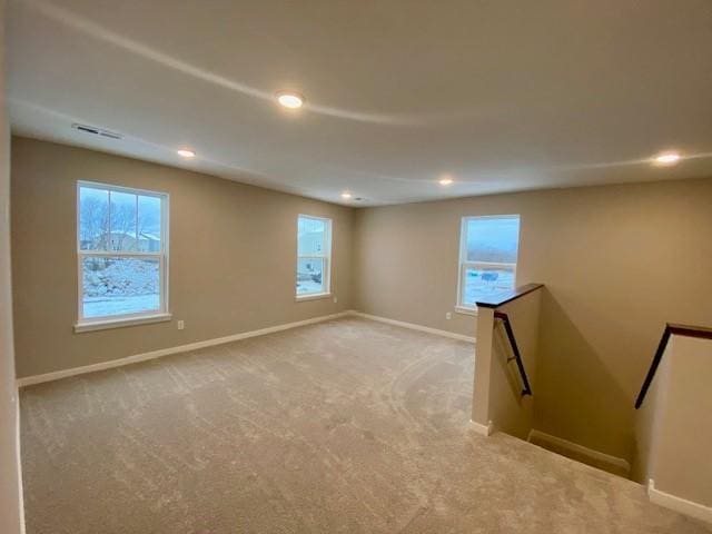 view of carpeted spare room