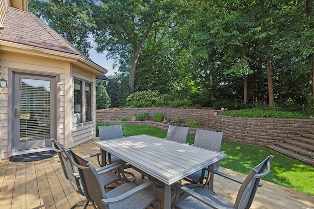 view of wooden deck