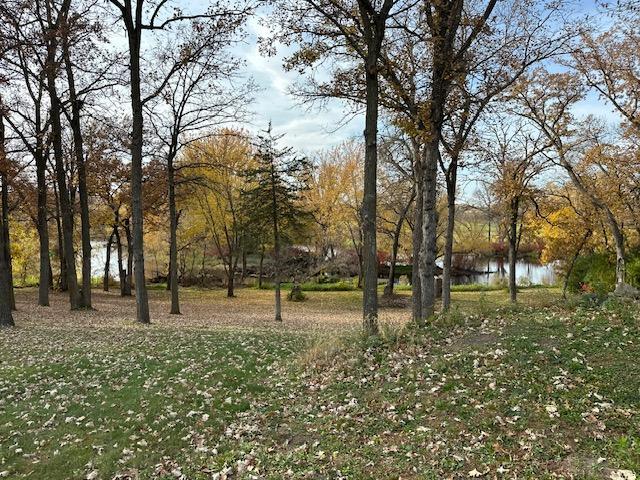 view of yard with a water view