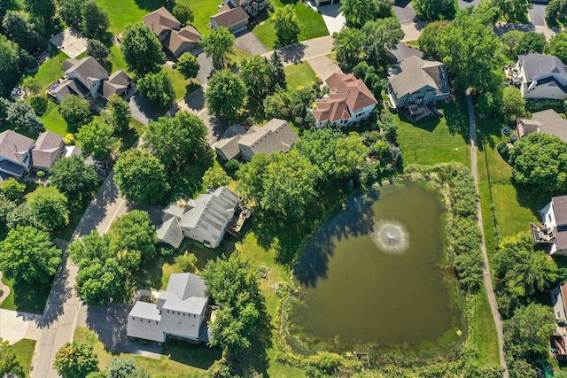 drone / aerial view with a residential view