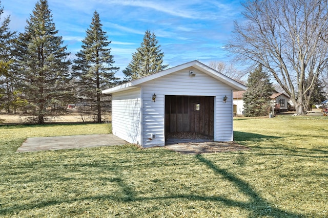 view of shed