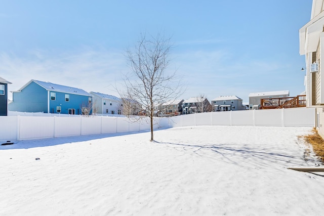 view of snowy yard