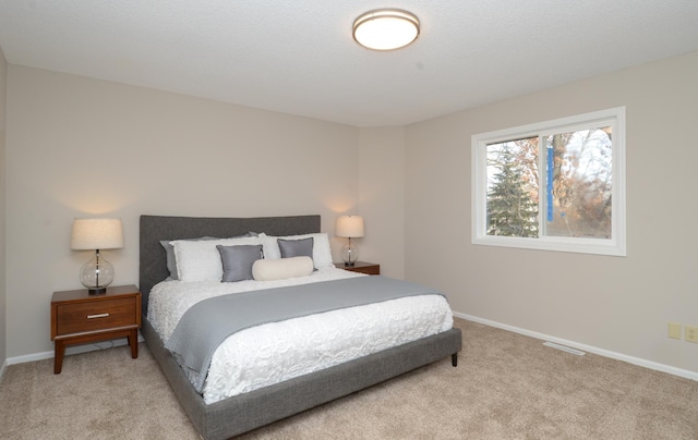 bedroom with carpet floors