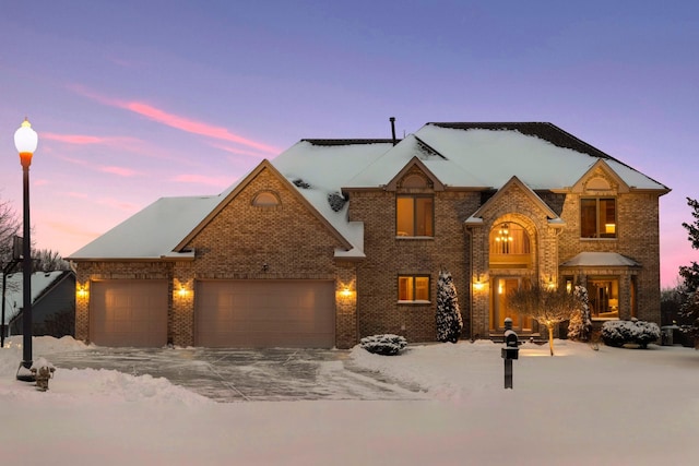 view of front of home featuring a garage