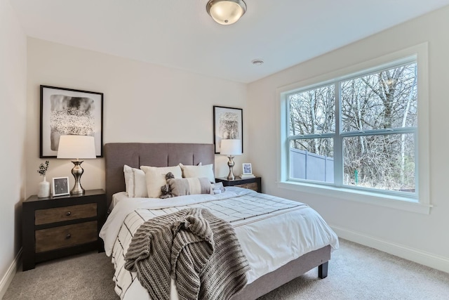 bedroom with carpet floors