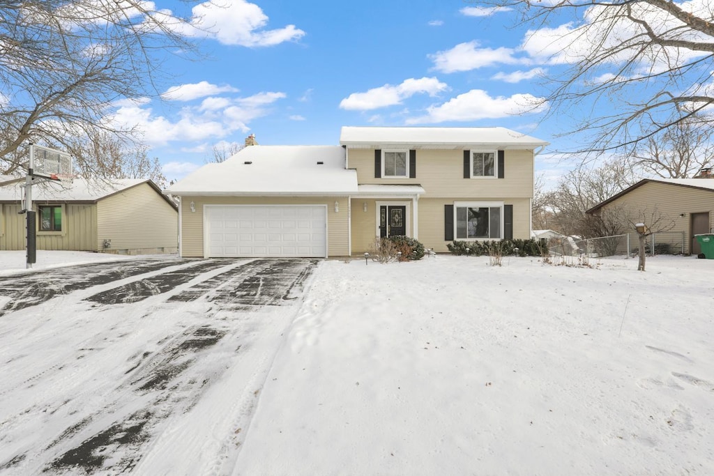 view of front of house featuring a garage