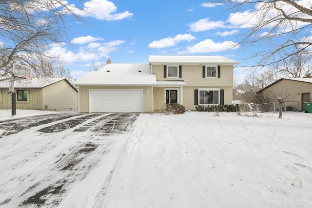 view of front of house featuring a garage