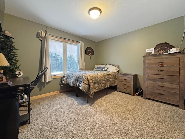 bedroom with carpet