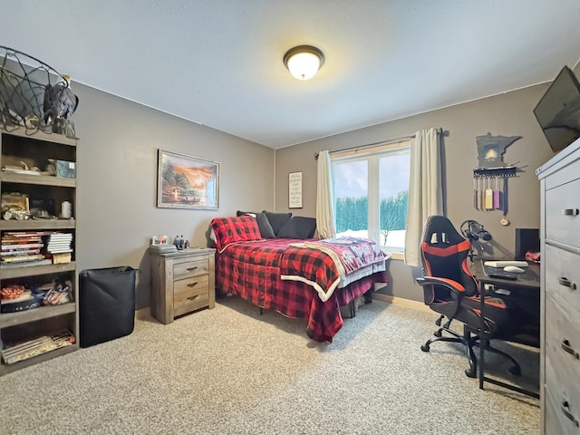 bedroom with carpet floors