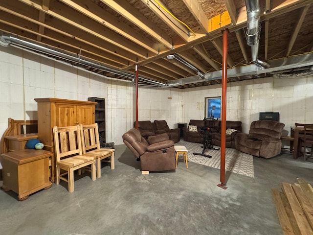 view of basement