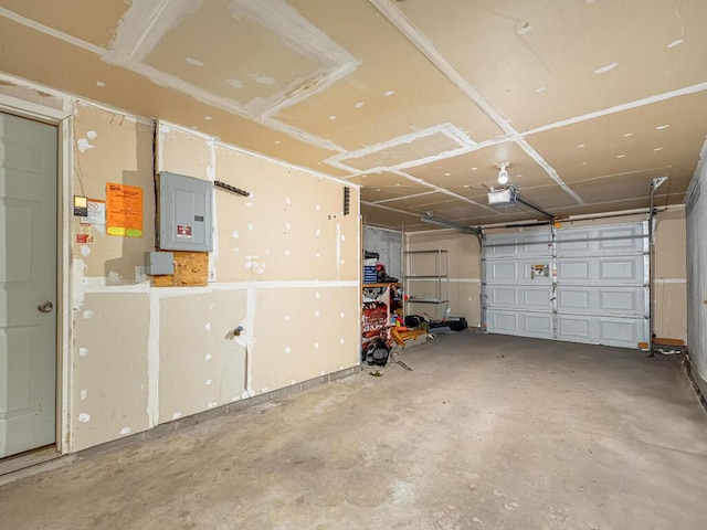 garage featuring electric panel