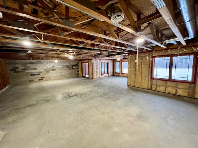 view of basement