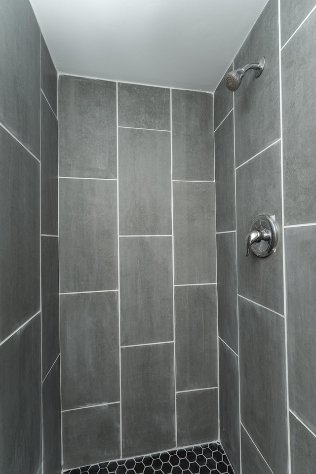 room details with a tile shower