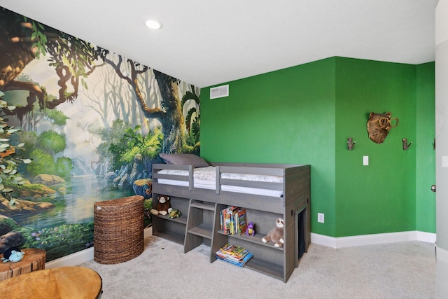 view of carpeted bedroom