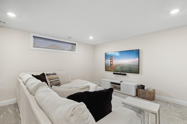 view of carpeted living room