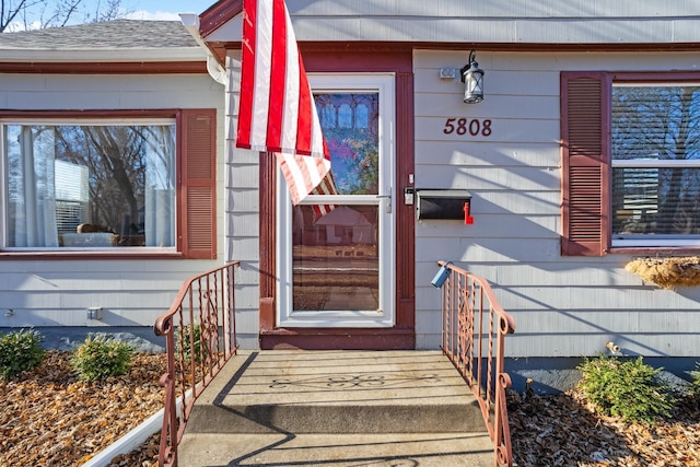 view of doorway to property