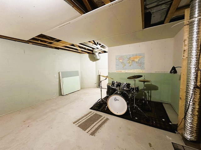 view of basement