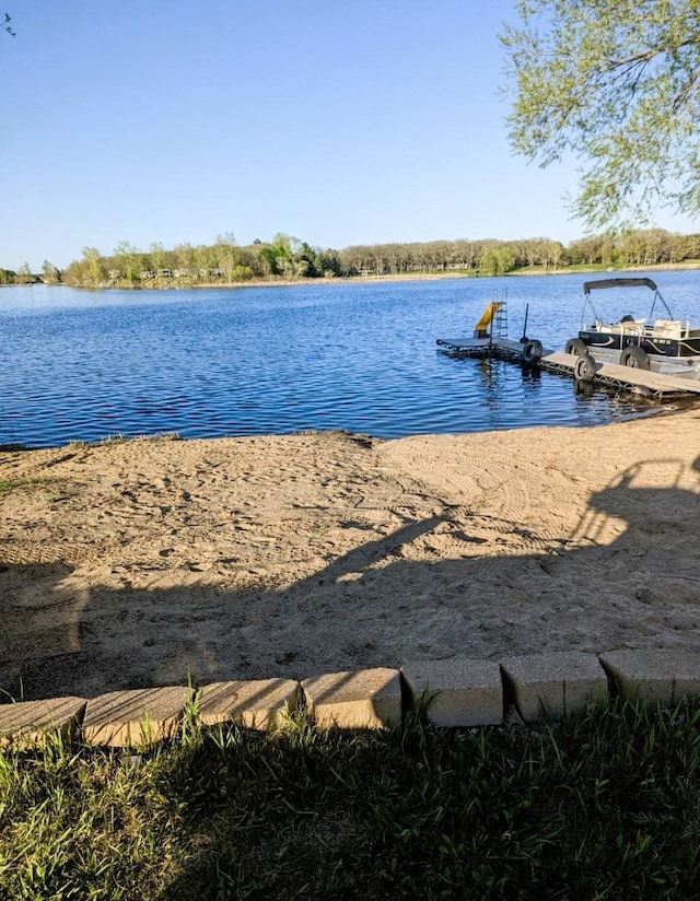 exterior space with a boat dock