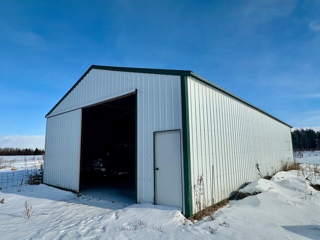 view of snow covered structure