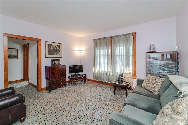 view of carpeted living room