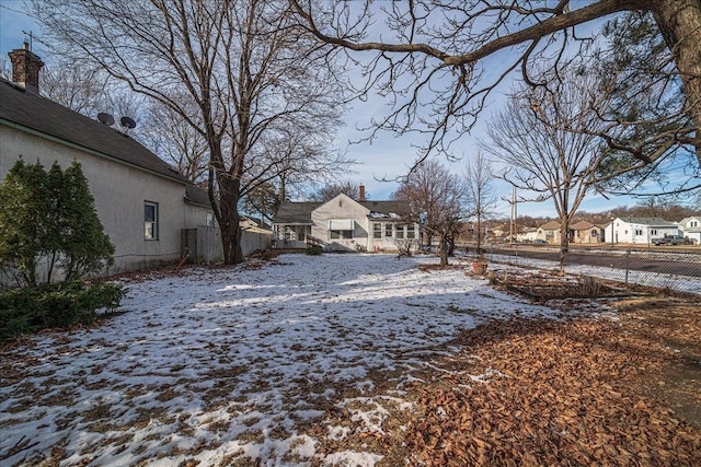 view of snowy yard