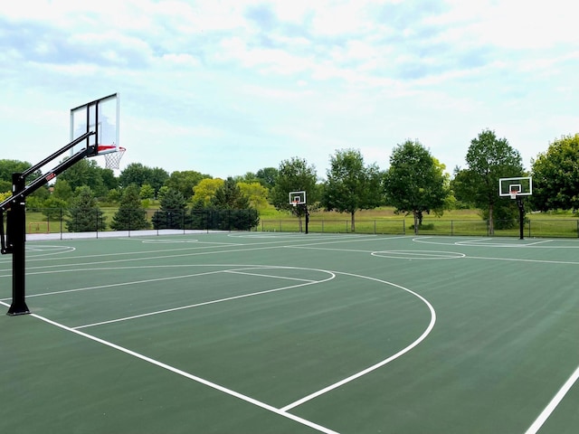 view of basketball court