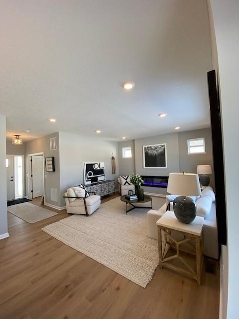 living room featuring hardwood / wood-style floors