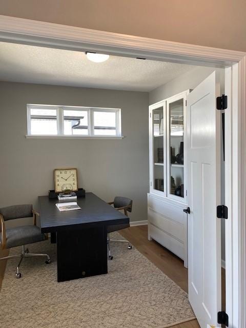 office featuring hardwood / wood-style flooring