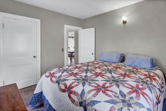 view of carpeted bedroom