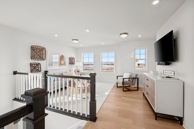 hall featuring light hardwood / wood-style floors