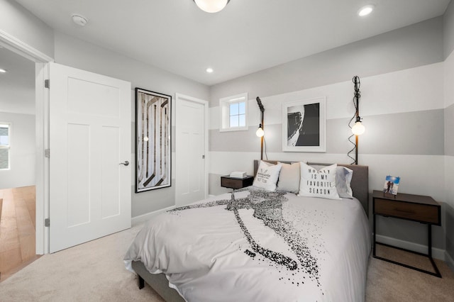 view of carpeted bedroom