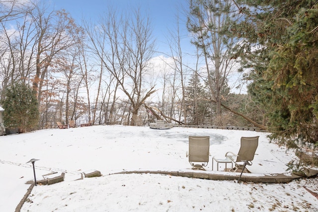 view of snowy yard