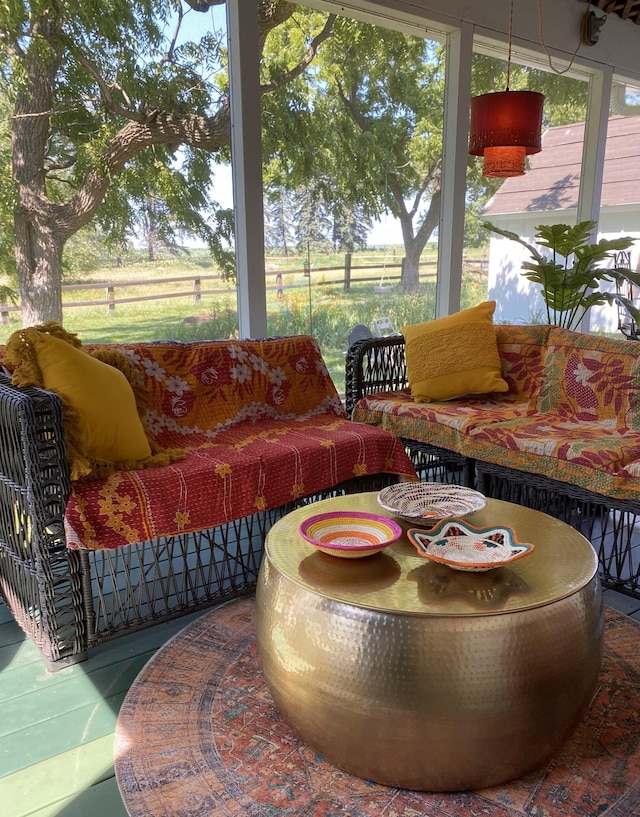 sunroom with a healthy amount of sunlight