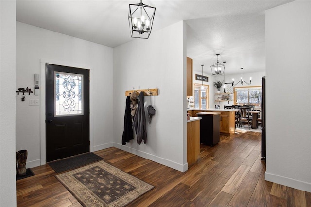 entryway featuring dark hardwood / wood-style floors