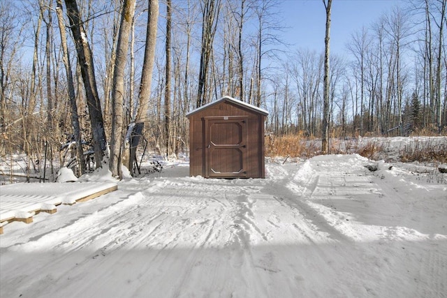 view of snow covered structure